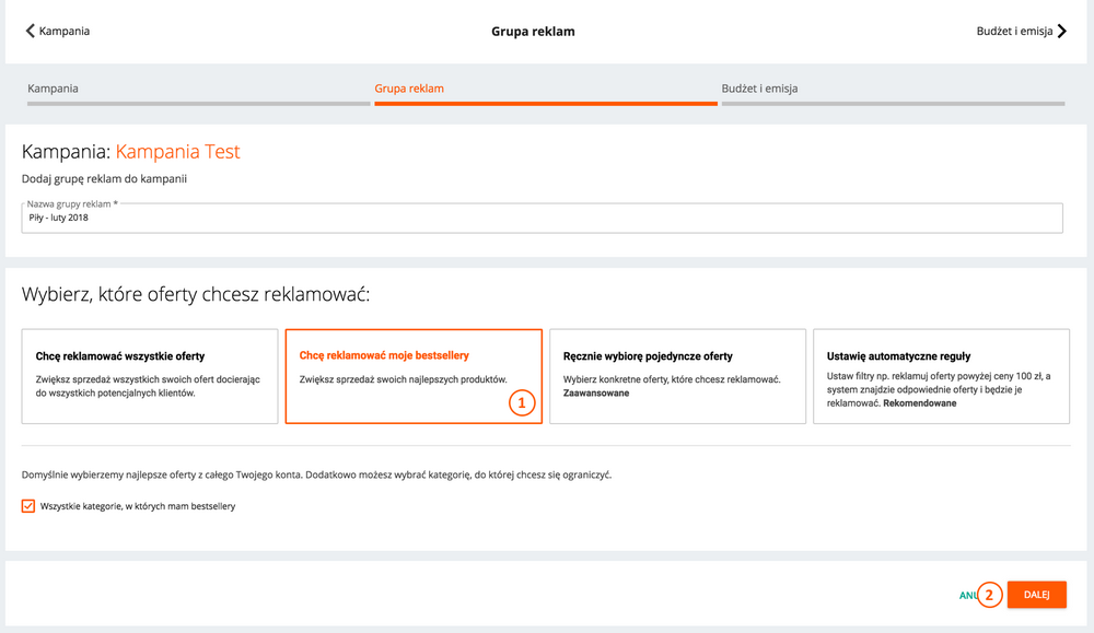 Jak Wybrac Oferty Do Reklamowania W Allegro Ads Pomoc Allegro